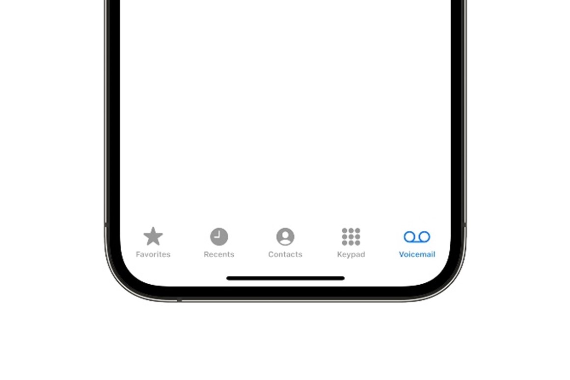 vá para o correio de voz no aplicativo de chamadas do iPhone