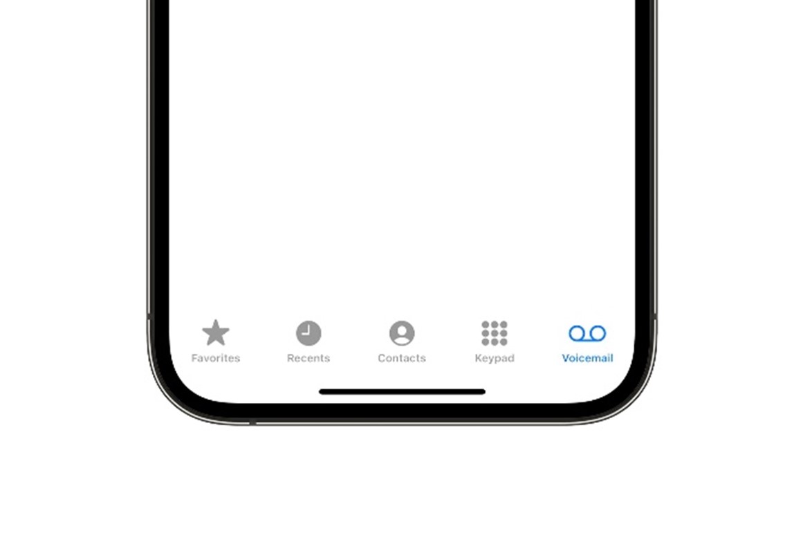 ir al buzón de voz en la aplicación de llamadas del iphone