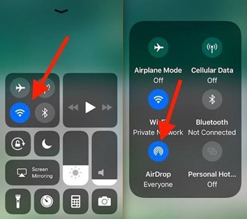 make sure your airdrop option is on in the control center