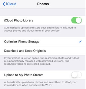 Choose whether to keep original photos for the final step