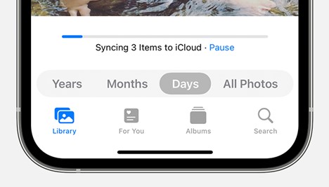 Illustration der iCloud Fotos Synchronisierung