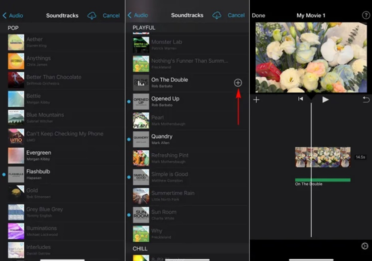 Aggiungi musica all'app imovie 