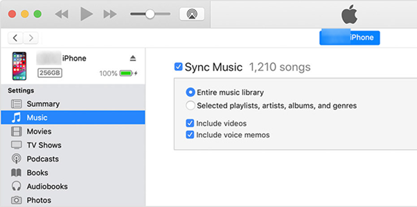 sync music to itunes 