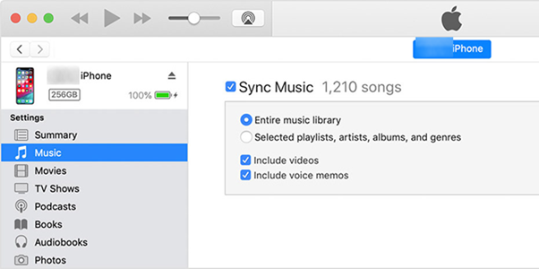 synchroniser la musique avec itunes 