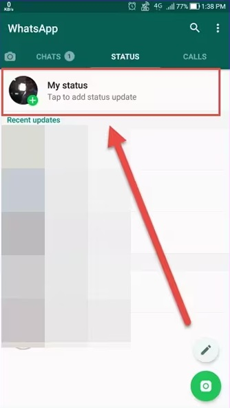 upload status on whatsapp 