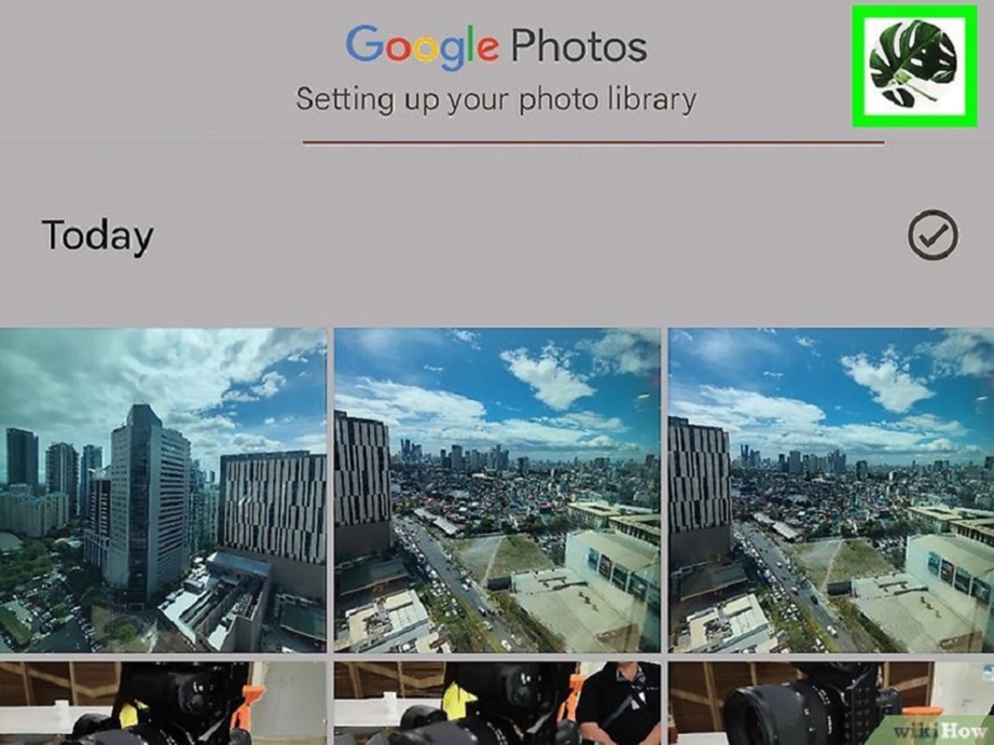 Accede al perfil de tu cuenta de Google Fotos para localizar la configuración