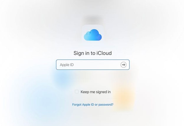 Sign in to iCloud Window