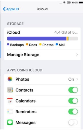 Funzioni iCloud