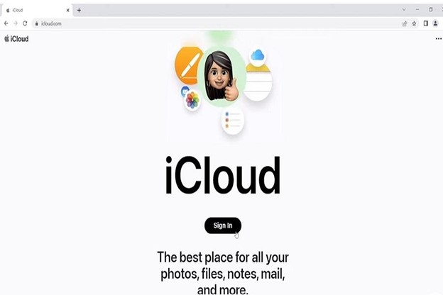 imagem de login do iCloud