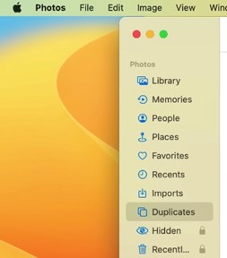 duplicate photos album on mac