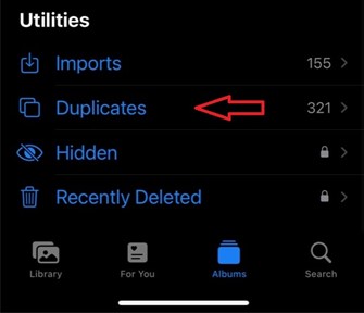 duplicate photo album on iPhone