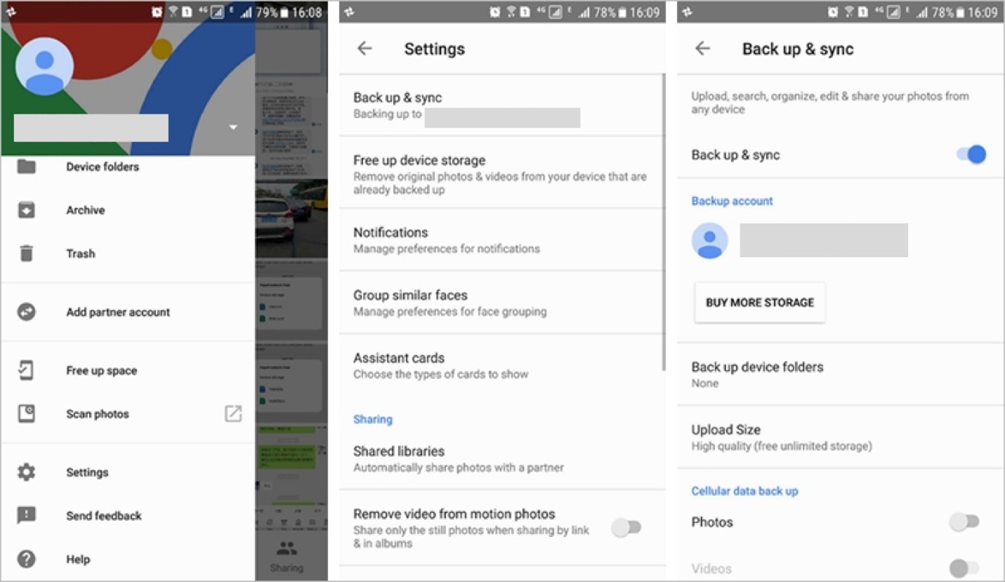 backup and sync google photos