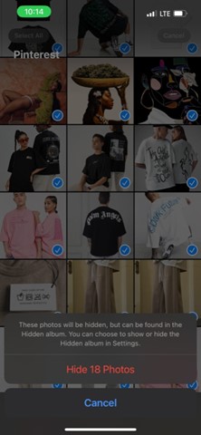 Nascondere le foto richieste su iPhone