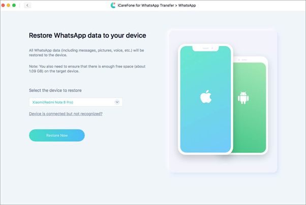 restaurar los datos de whatsapp en la herramienta