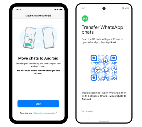 recurso mover para Android para transferir bate-papos 