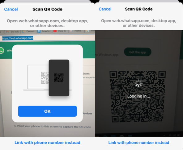 scanner le code QR