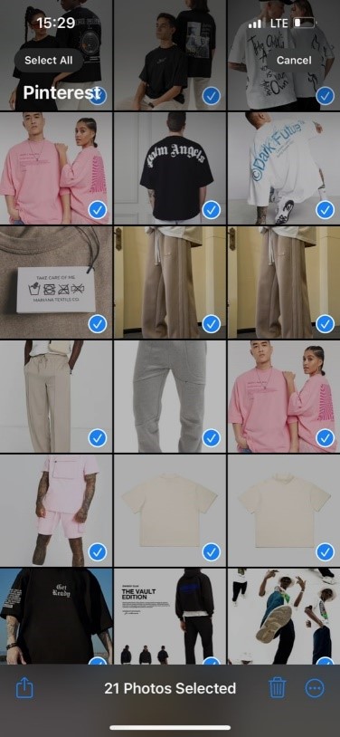 Fotos selecionadas no iCloud