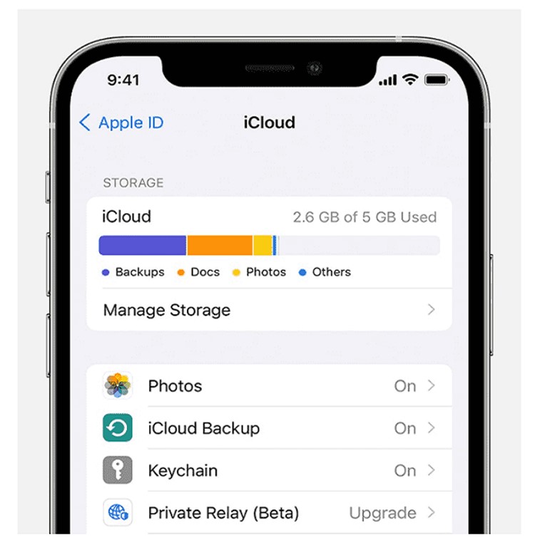 iCloud storage image