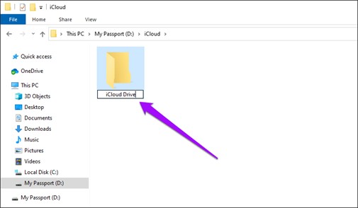 icloud photos folder on pc