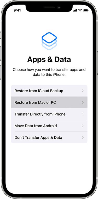 restore from mac or pc itunes backup