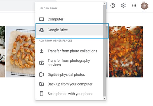 choose Google Drive option