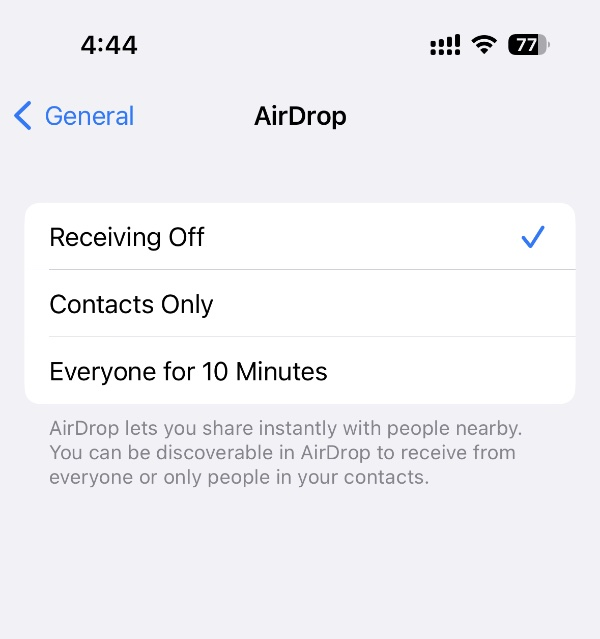 como desligar o airdrop no iphone usando as configurações