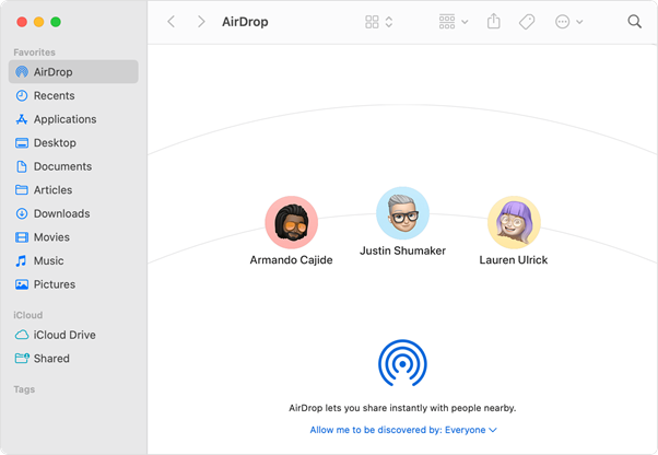use airdrop on mac