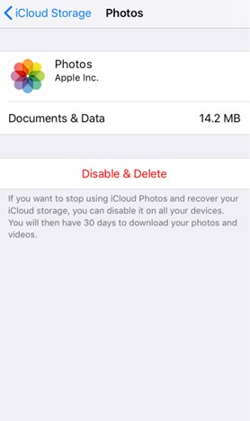 Desativar e excluir do iCloud