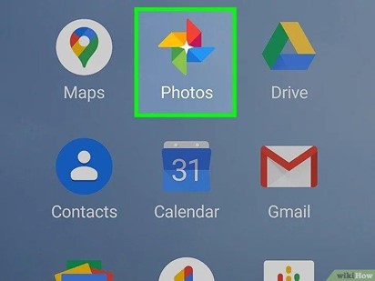 Find Google Photos in your Google account