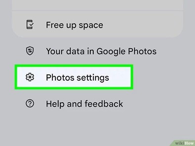 Abre la configuración de Fotos en tu perfil