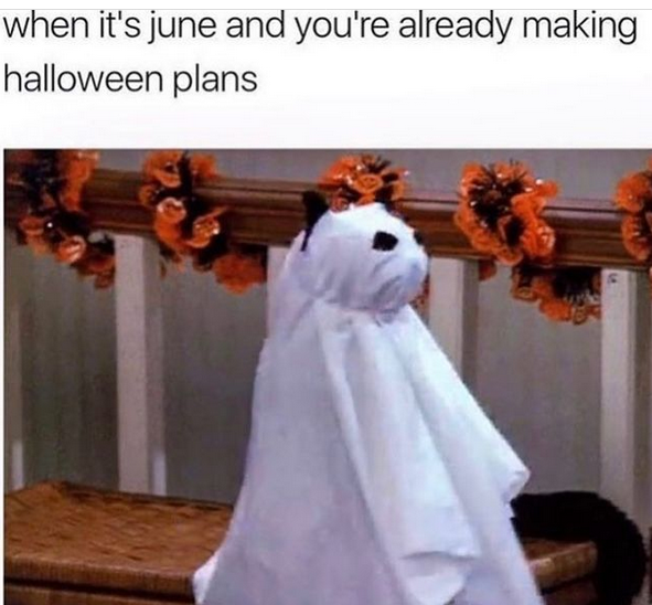 llevar sábana en junio para Halloween