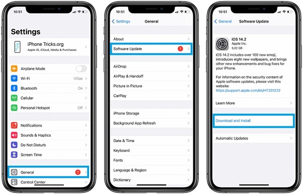 actualización de software para iPhone y iPad