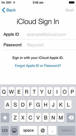 iCloud Storage of an iPhone