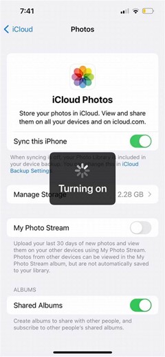 iCloud Storage of an iPhone