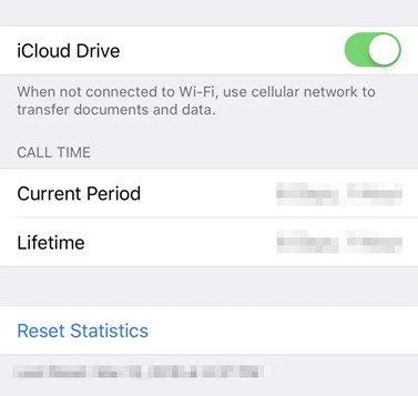 Armazenamento iCloud de um iPhone