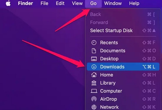 найдите загруженные по воздуху файлы на mac в разделе загрузки 