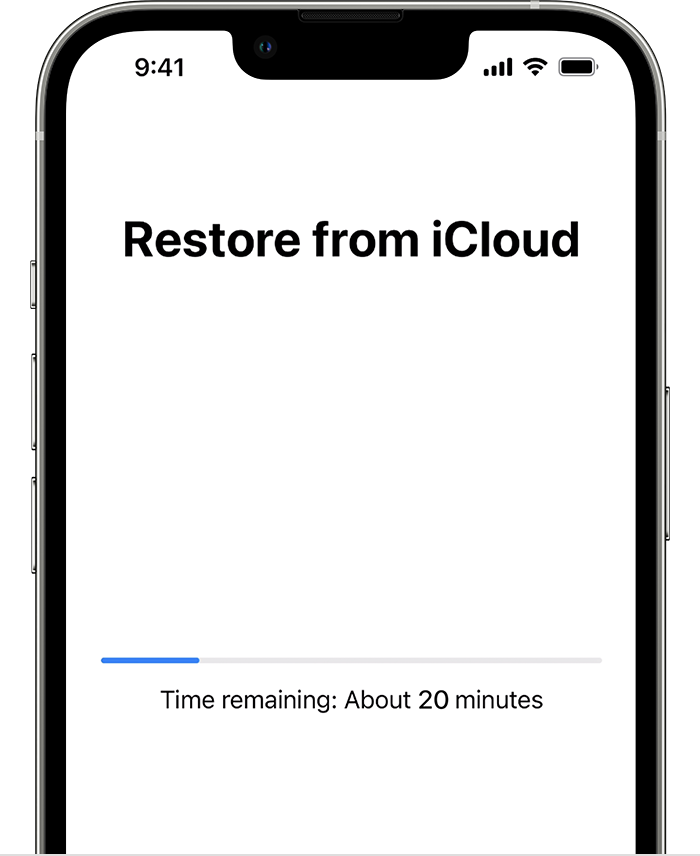 restore from icloud backup iphone 15