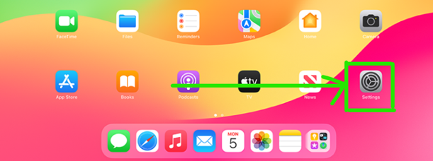 Configurações do iPad OS 17