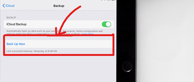 Backup di ipados ora
