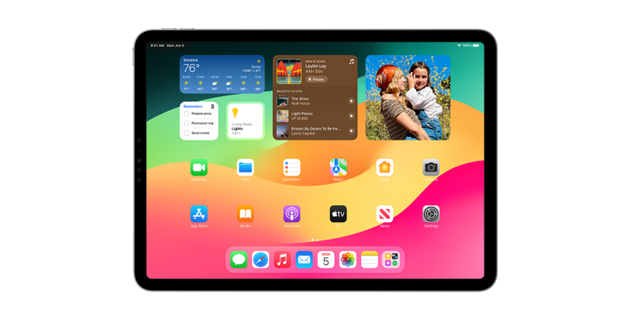 Tela personalizada do iPadOS 17