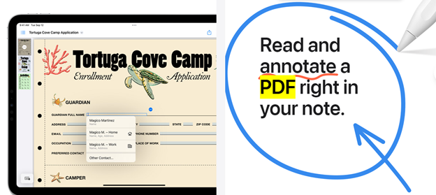 Preenchimento automático de PDF do iPadOS 17 