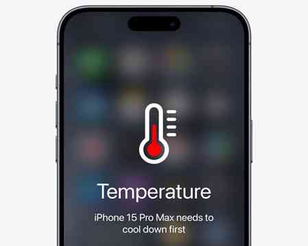 température de surchauffe de l'iphone 15