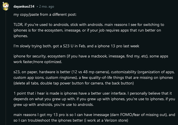  Samsung S24 and iPhone 15 Pro Max reddit discussion