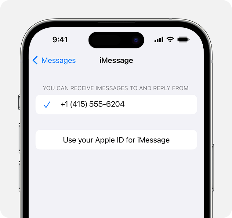 datos de contacto de imessage 