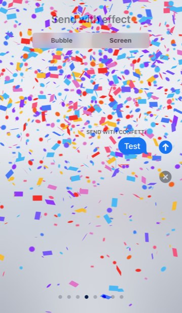 confetti screen effect