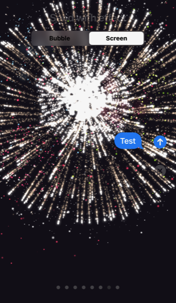 fireworks screen effect