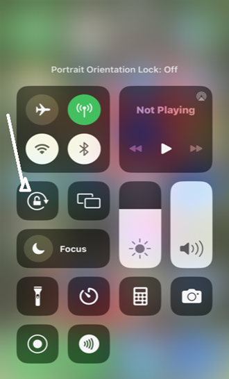 tap the keylock icon to rotate