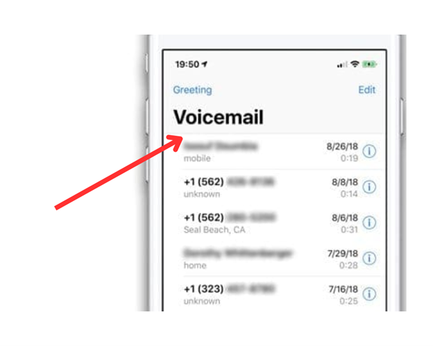 verifique o voicemail cheio do iphone