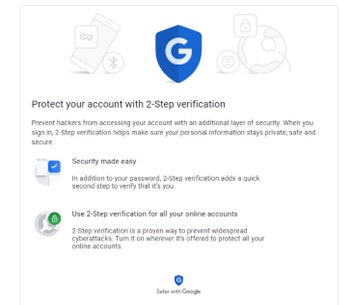 2-stufige Verifizierung von Google