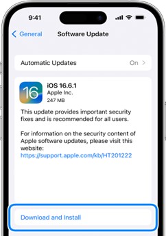 обновите свой iphone до последней версии iOS 